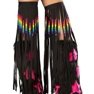 J. Valentine Women’s Beaded Fringe Leggings